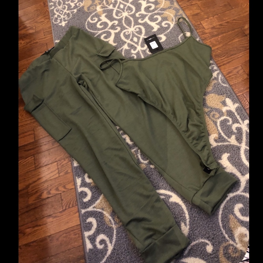 Olive Green 2 Piece Set